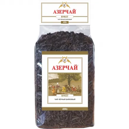 Чай черный Азерчай БУКЕТ крупнолистовой прозрачная упаковка, 400 г 413002