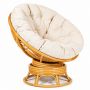 Кресло-качалка Папасан/Papasan (W 23/01 B) /с подушкой/ 115х78х104см, медовый, ткань старт
