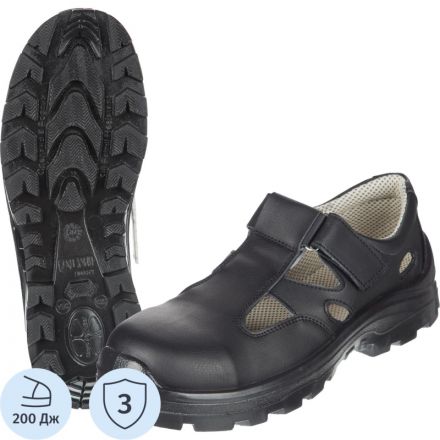 Полуботинки (сандалии)  АЛМИ(арт. 80302-011600) с КП, черные, р.45