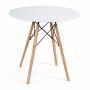 Стол обеденный TetChair Синди Некст/Cindy Next (мод.70-80 MDF) металл/МДФ/бук, белый/натуральный, Д70х75см Стол обеденный TetChair Синди Некст/Cindy Next (мод.70-80 MDF) металл/МДФ/бук, белый/натуральный, Д70х75см