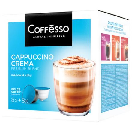 Кофе в капсулах COFFESSO "Cappuccino Crema" для кофемашин Dolce Gusto, 8 порций, 102150