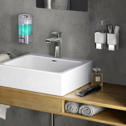 Дозатор для жидкого мыла LAIMA, НАЛИВНОЙ, 0,48 л, хром, ABS-пластик, 605053 Дозатор для жидкого мыла LAIMA, НАЛИВНОЙ, 0,48 л, хром, ABS-пластик, 605053