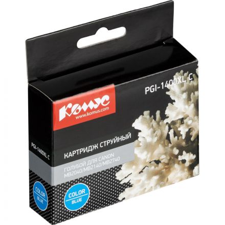 Картридж струйный Комус PGI-1400XL C гол.для Canon MB2040/MB2140/MB2740
