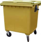 Мусорный контейнер на колёсах (1100 л) желтый