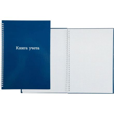 Книга учета Attache А4 96л клетка офсет 7БЦ спираль Книга учета Attache А4 96л клетка офсет 7БЦ спираль