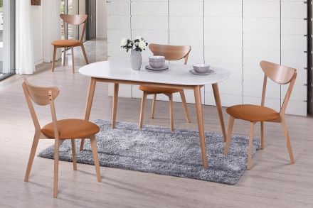 Стол Tetchair обеденный MAX (Макс), основание бук, Стол Tetchairешница мдф, 140 х 80 х 75см, Белый+Натуральный ( Бук) Стол Tetchair обеденный MAX (Макс), основание бук, Стол Tetchairешница мдф, 140 х 80 х 75см, Белый+Натуральный ( Бук)