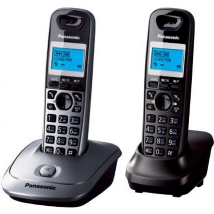 Радиотелефон Panasonic KX-TG2512RU1 серый металлик (2шт) Радиотелефон Panasonic KX-TG2512RU1 серый металлик (2шт)