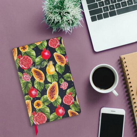 Ежедневник недатированный А5 (138х213 мм), BRAUBERG VISTA, под кожу, гибкий, 136 л., "Fruit story", 112024 Ежедневник недатированный А5 (138х213 мм), BRAUBERG VISTA, под кожу, гибкий, 136 л., "Fruit story", 112024