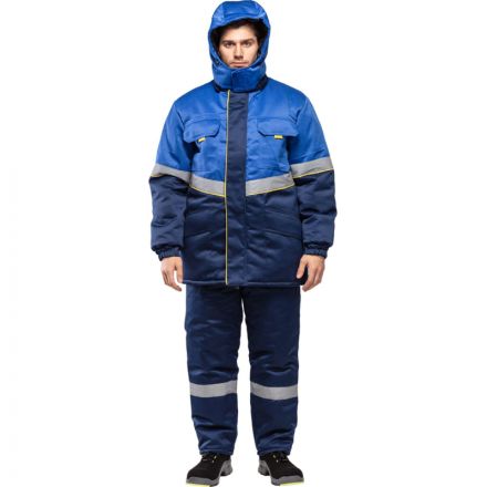 Костюм рабочий зимний муж з43-КБР вас/син р.48-50/182-188 (серия З)