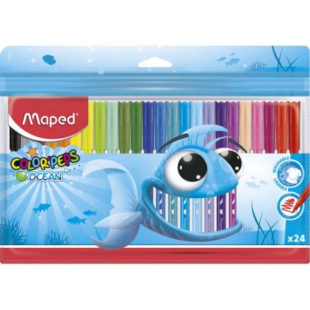 Фломастеры Maped Colorpeps ocean 24 цвета