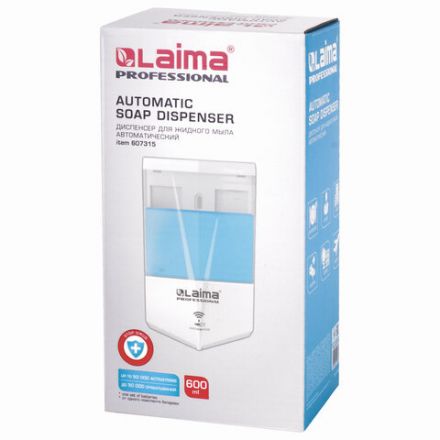 Дозатор для жидкого мыла LAIMA CLASSIC, НАЛИВНОЙ, СЕНСОРНЫЙ, 0,6 л, ABS-пластик, белый, 607315 Дозатор для жидкого мыла LAIMA CLASSIC, НАЛИВНОЙ, СЕНСОРНЫЙ, 0,6 л, ABS-пластик, белый, 607315