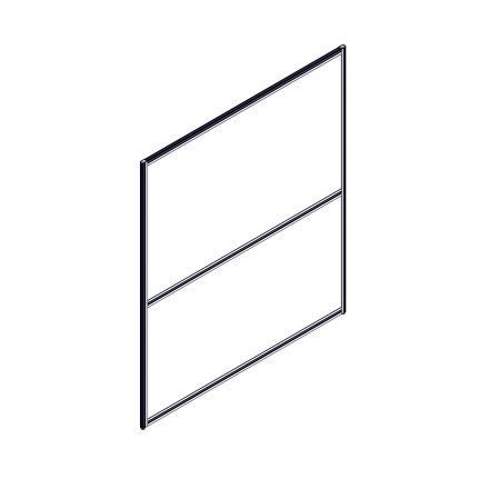 Секция комбинированной перегородки RP160SL140 Серый/Tempo 9 (графит) 1400х22х1600 Секция комбинированной перегородки RP160SL140 Серый/Tempo 9 (графит) 1400х22х1600