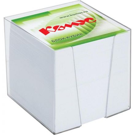 Блок для записей в подставке КОМУС в стакане 9х9х9 белый блок 100 г, 100