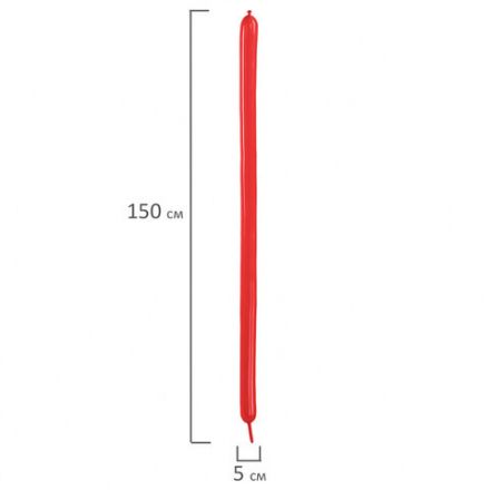 Шары воздушные для моделирования 5х150 см, 100 штук, ассорти, BRAUBERG KIDS, 591877 Шары воздушные для моделирования 5х150 см, 100 штук, ассорти, BRAUBERG KIDS, 591877