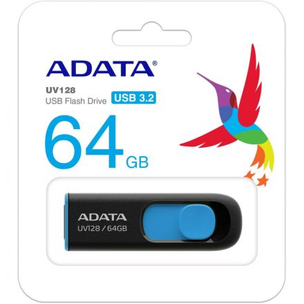 Флеш-память A-DATA UV128, 64GB, AUV128-64G-RBE Флеш-память A-DATA UV128, 64GB, AUV128-64G-RBE