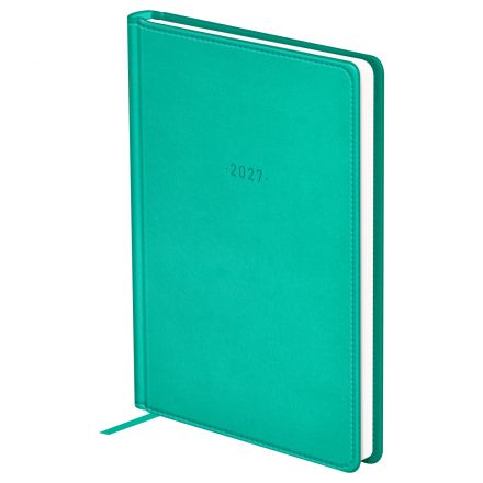 Ежедневник датированный 2027г., А5, 176л., твердый переплет, кожзам, BG "Winner. Light teal", светло-бирюзовый