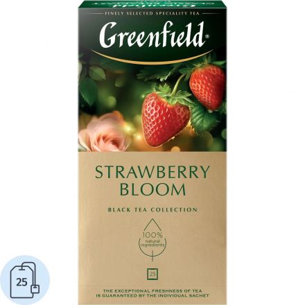 Чай черный Greenfield Strawberry bloom, 25 пакетиков в упаковке