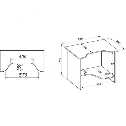 Стол компьютерный Сокол_КСТ-03 Бетон (6785054)