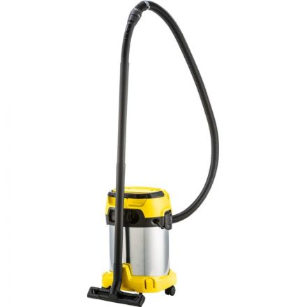 Пылесос Karcher WD 3 S V-17/4/20, желтый, сухая и валжная уборка Пылесос Karcher WD 3 S V-17/4/20, желтый, сухая и валжная уборка