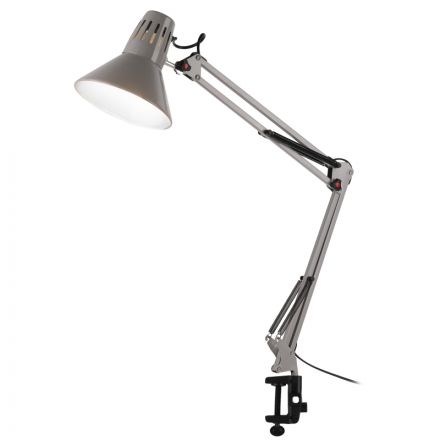 Светильник настольный ЭРА N-121-E27-40W-GY Е27 на струбцине серый Светильник настольный ЭРА N-121-E27-40W-GY Е27 на струбцине серый