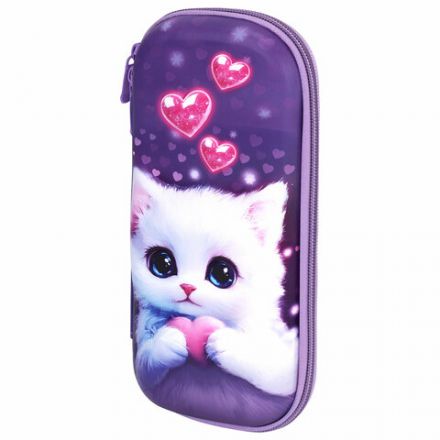 Пенал ЮНЛАНДИЯ, 1 отделение, 1 откидная планка, карман, EVA покрытие soft-touch, 22х10х5 см, "Cute cat", 273184 Пенал ЮНЛАНДИЯ, 1 отделение, 1 откидная планка, карман, EVA покрытие soft-touch, 22х10х5 см, "Cute cat", 273184
