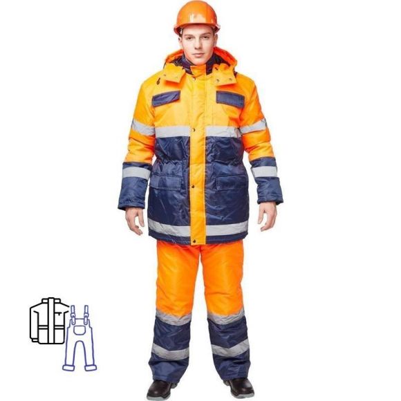 Костюм зимний Спектр-2 куртка и полукомбинезон (размер 56-58, рост 182-188)