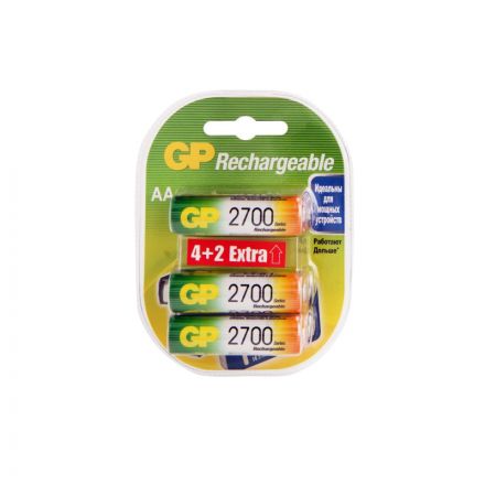 Аккумулятор GP 270AAHC4/2-2CR6 АА 2700mA 6 шт