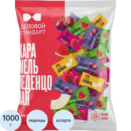 Леденцы Деловой Стандарт Ассорти летних вкусов, 1 кг