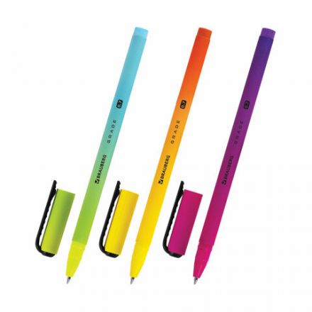 Ручка шариковая BRAUBERG GRADE, СИНЯЯ, корпус soft-touch, пишущий узел 0,7 мм, линия письма 0,35 мм, 144207 Ручка шариковая BRAUBERG GRADE, СИНЯЯ, корпус soft-touch, пишущий узел 0,7 мм, линия письма 0,35 мм, 144207