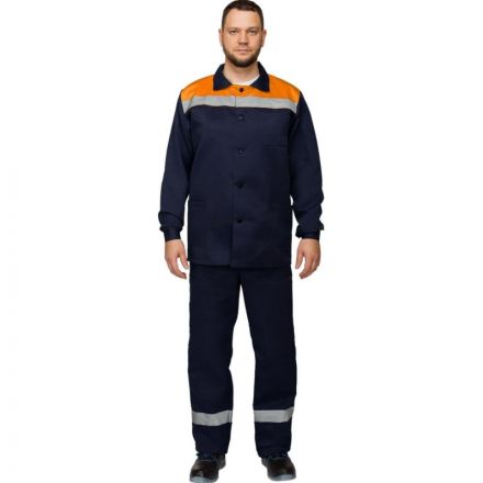 Костюм рабочий летний муж. л16-КБР с СОП син/оранж (р.44-46) 170-176 Костюм рабочий летний муж. л16-КБР с СОП син/оранж (р.44-46) 170-176