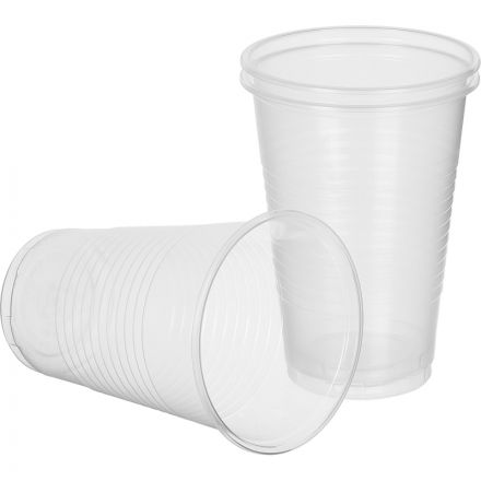 Стакан одноразовый 200мл прозр. для хол/гор., эконом, КОМУС ПП 100шт/уп