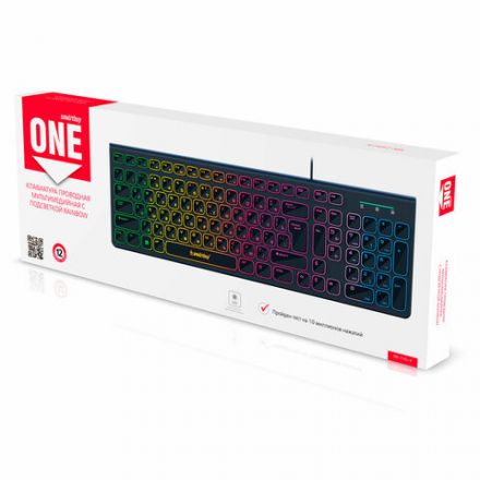 Клавиатура проводная с подсветкой SMARTBUY ONE 250, USB, 104 клавиши, черная, SBK-250U-K Клавиатура проводная с подсветкой SMARTBUY ONE 250, USB, 104 клавиши, черная, SBK-250U-K