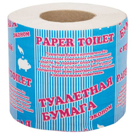 Бумага туалетная бытовая, 30 м, на втулке (эконом), М-2