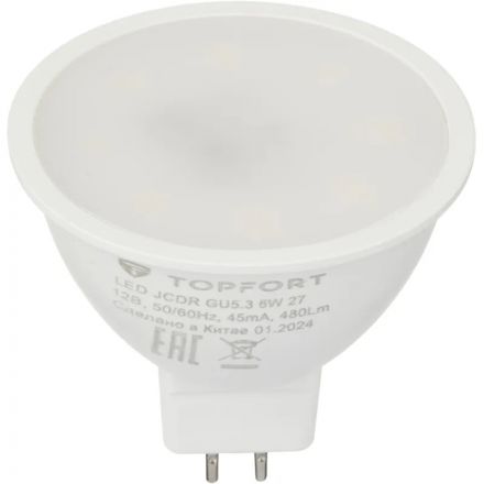 Лампа светодиодная Topfort GU5.3 12V 6W 2700K
