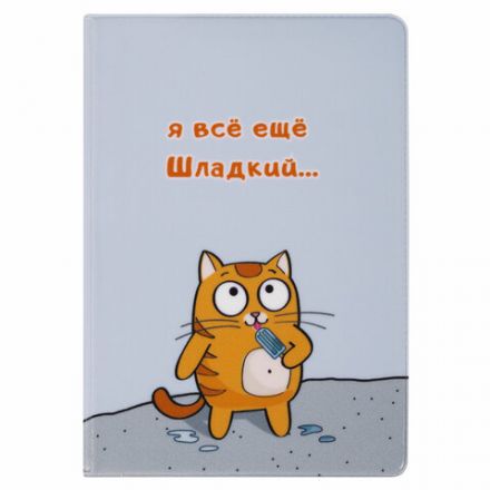 Обложка для паспорта "Cool Mix", два кармана, 10 дизайнов ассорти, цветной принт, ПВХ, STAFF, 238340