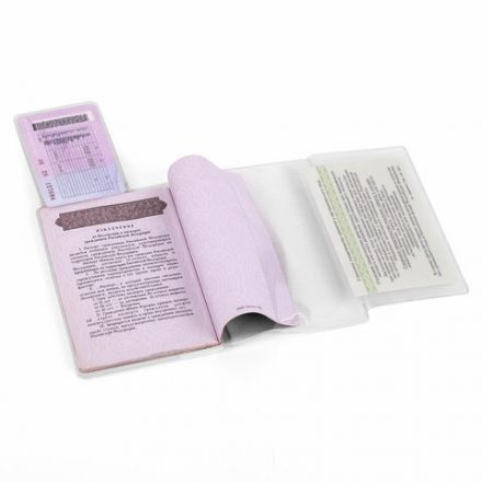 Обложка для паспорта "Cool Mix", два кармана, 10 дизайнов ассорти, цветной принт, ПВХ, STAFF, 238340