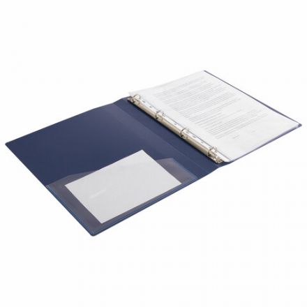 Папка на 4 кольцах, ширина 25 мм, BRAUBERG EXTRA, до 170 листов, СИНЯЯ, 0,7 мм, 270483 Папка на 4 кольцах, ширина 25 мм, BRAUBERG EXTRA, до 170 листов, СИНЯЯ, 0,7 мм, 270483