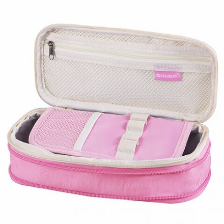 Пенал-трансформер BRAUBERG, полиэстер, 22х10х3 см, "Crystal rose", 271563