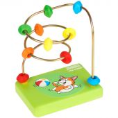 Развивающая игрушка ТРИ СОВЫ Лабиринт "Собачка", деревянное основание, 10 бусин