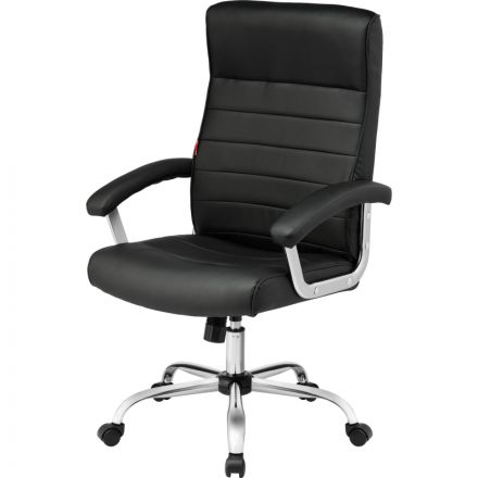 Кресло BN_Dt_EChair-586 TPU экокожа  черный, хром