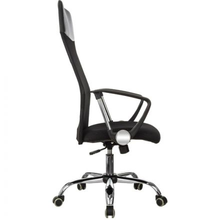 Кресло VB_EChair-508 TTW сетка/ткань/кожзам  черный хром