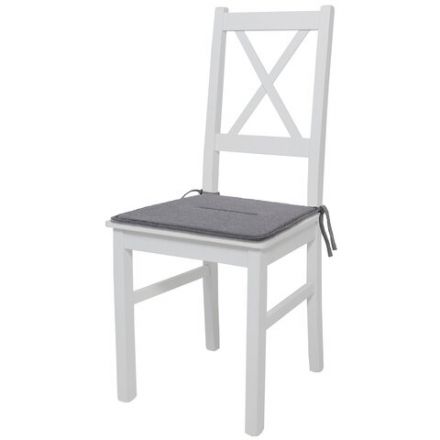 Подушка на стул плоская "РОГОЖКА" 37x37 см, полиэстер, серая PRIMILA (ПРИМИЛА) STANDARD, 700508