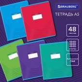 Тетрадь А5, 48 л., BRAUBERG, скоба, клетка, выборочный лак, "Классика" (микс в спайке), 404344 Тетрадь А5, 48 л., BRAUBERG, скоба, клетка, выборочный лак, "Классика" (микс в спайке), 404344