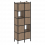 Loft Прямой стеллаж наборный VR.L-05 Дуб аризона/Чёрный металл 862*446*1869