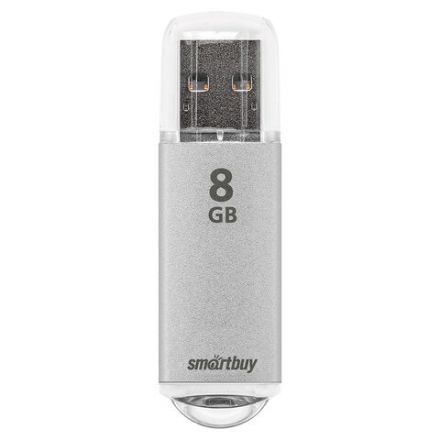 Флеш-диск 8 GB, SMARTBUY V-Cut, USB 2.0, металлический корпус, серебристый, SB8GBVC-S Флеш-диск 8 GB, SMARTBUY V-Cut, USB 2.0, металлический корпус, серебристый, SB8GBVC-S