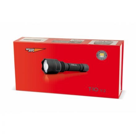Фонарь ручной ЯРКИЙ ЛУЧ T10 v.2 CREE XP-G2 400лм 3реж акк Фонарь ручной ЯРКИЙ ЛУЧ T10 v.2 CREE XP-G2 400лм 3реж акк