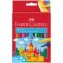 Фломастеры Faber-Castell "Замок", 24цв., смываемые, картон, европодвес Фломастеры Faber-Castell "Замок", 24цв., смываемые, картон, европодвес