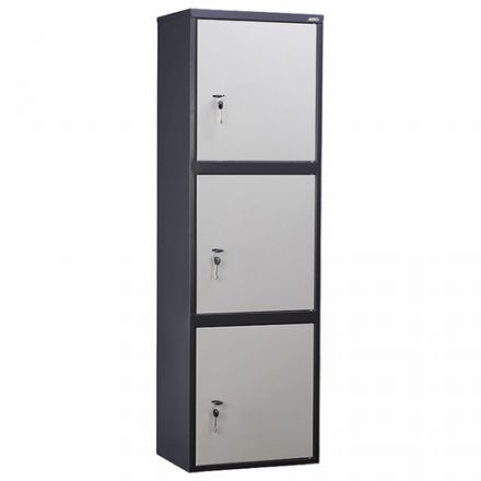 Шкаф металлический для документов AIKO "SL-150/3Т" ГРАФИТ, 1490х460х340 мм, 37 кг, S10799153502