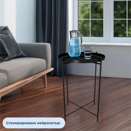 Стол журнальный EL_Sheffilton SHT-CT8 металл черный муар(241651/Сж-97)