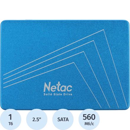SSD накопитель Netac SSD N600S 1 TB 2.5 SATA 3D NAND,(NT01N600S-001T-S3X)